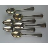 A Selection of Jersey Silver Serving Spoons (Jacques Quesnel and CWO) and salt spoon, 272g. A/F