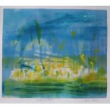 Heidi Koenig b. 1964, German Printmaker and Painter, 'Garden in March', pencil signed, 43 x 38cm,