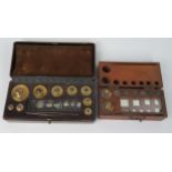 Townson & Mercer Bakelite Cased Balance Scales Weight Set and one other boxed weight set