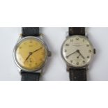 Tissot Gent's Wristwatch (needs attention) and PEREXsteel cased wristwatch (running)