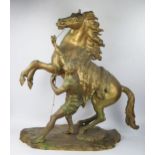 A Large Gilt Bronze Marly Horse, 57cm tall