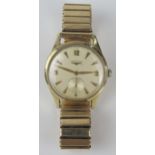 A Gent's LONGINES 9ct Gold Cased Wristwatch, 32mm case no. 6641.1 4, 17 jewel 23Z movement no.