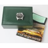 ROLEX Oyster Perpetual Steel Cased Gent's Wristwatch with Explorer dial, (1962), Ref. 5500, 34mm