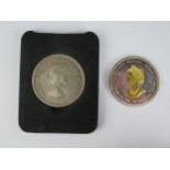 Southern Rhodesia: 1953 Queen Elizabeth II Rhodes Centenary Silver Crown and silver jubilee