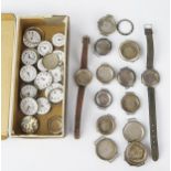 Silver Trench Watch Cases and Movements