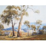 Leon Hanson (Australian) B. 1918, Country Scene, Acrylic on Board, 50 x 40cm, Framed