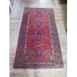 Persian Style Hand Knotted Wool Rug, 207x110cm