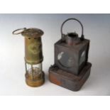 Welch Patent Railway Signal Lamp and modern miner's safety lamp