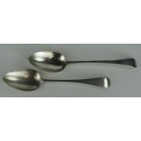 A George III Silver Serving Spoon (London 1793, John Lian, 21.5cm, 56g) and another (London 1791,