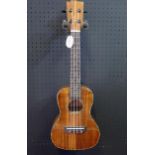 Excelsior DDS-24 Concert Ukulele - koa, abalone sound hole decoration, gloss finish, black