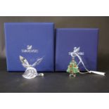 Swarovski A9499 904990 Christmas Tree with original box and A7615 1113559 Butterfly with original
