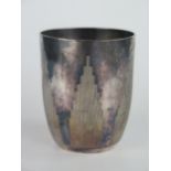 French Art Deco Silver Beaker, 7.5cm high, 98.3g