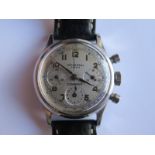Universal Geneve Compax Chronograph Wristwatch, 33mm steel case back no. 1161870 22278, back