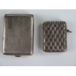 Continental Silver Vesta and vesta matchbox sleeve, 49.8g