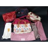 Five Radley Smaller Handbags all but one in original dust jackets