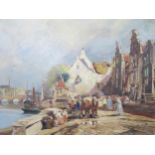 Oil on Canvas, Attributed to Job De Vogel (1908 - 1984), Dutch Artist, 'View of Roermond', Signed,