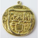 9ct Gold 'Coin' Charm, 5.7g