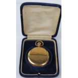 WALTHAM 9ct Gold Full Hunter Pocket Watch, 49mm case marked for Birmingham 1912 and with keyless