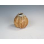 A Studio Pottery seed pod vase, possibly John Maltby, incised mark, M and dots to base, 11cm high.