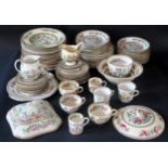 A collection of Indian Tree pattern breakfast service, partly Coalport, but French and