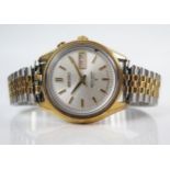 SEIKO BELL-MATIC Wristwatch, ref. 4006-7010, 39mm gold plated case with stainless steel back no.