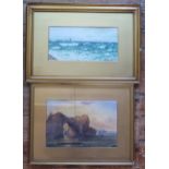 John McDougal RA ( 1851-1945), Coastal Watercolour, Signed, 34 x 17cm (excl. frame) F & G, and