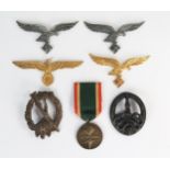 A German Free India Medal, Anti-Partisan badge, Infantry Assault Badge, etc.