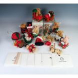 Steiff Yearly Christmas Collector Bears (14 pieces) 2007-2018 and 2020-2021 - all excellent