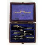 Stanley Miniature Draughtman's Set, cased