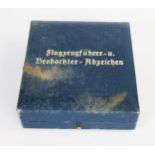 A Nazi German Luftwaffe Pilot / Observers Badge Box (no badge)