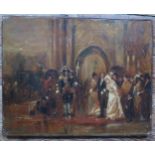 Manet, Oil on Board, 'The Wedding' - from the collection of Mark Fisher RA, Signed with label verso