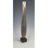Peter Hayes, Studio Pottery, Raku Bow figure, not signed, total high including plinth 38cm, not