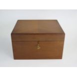 A Dunhill cigar humidor, mahogany veneer, with adjustable divider, two gilt metal keys,