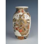 A late Meiji Satsuma vase, 18cm high.