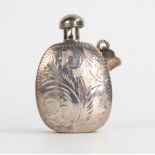 A small white metal snuff bottle, probably Chinese, not marked, 4cm, 8grams.