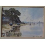 Ray Balkwill (b.1948) Westcountry Artist, 'Reflections at Lympstone', Watercolour, pencil signed and