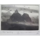 Norman Ackroyd, b.1938 Printmaker and Etcher, RA, RE, 'Little Skellig', Limited Edition 104/150,