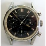 Heuer CARRERA Gent's Stainless Steel Chronograph Wristwatch. Carrera, Ref:2447, Case No.104448,