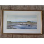 Ray Balkwill (b.1948) West Country Artist, 'Sunlit Shallows, Topsham', Watercolour, pencil signed