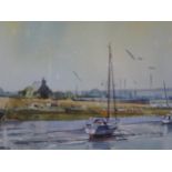 Ray Balkwill (b.1948) Westcountry Artist, 'River Exe at Topsham', Watercolour, pencil signed and