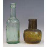 A early 20th Century Bovril bottle/ jar, together with a Pryor Ried and Co Ltd beer bottle,(2).