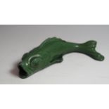 C H Brannam Barum, a sgraffito fish wall pocket, together with a green glazed wall pocket, 8.5cm, (