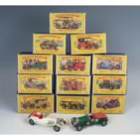 Collection of Early Matchbox Models of Yesteryear - 14 pieces, 12 in "E" Style Boxes