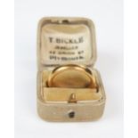 Antique 22ct Gold Wedding Band, marks dirty but probably London 1862, 4.5mm wide band, size S.75,