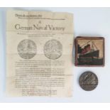 WWI Boxed Lusitania Medal with leaflet