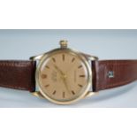 1960's ROLEX Air King, ref: 5506, 33.5mm 40 micron gold plated, case number rubbed, but probably