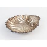 A silver shell butter dish, in the form of a scallop shell, Sheffield 1934, John Rounds, 65grams.