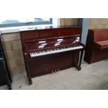Petrof (c2001) A Model P115 II Demichipp upright piano in a bright mahogany traditional case.