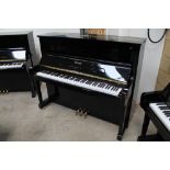 Essex (c2010) A Model EUP123 upright piano in a bright ebonised case. There is VAT on this Lot.