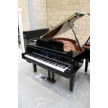 Yamaha (c2012) A 4ft 11in Model GB1-KM Silent Series grand piano in a bright ebonised case on square